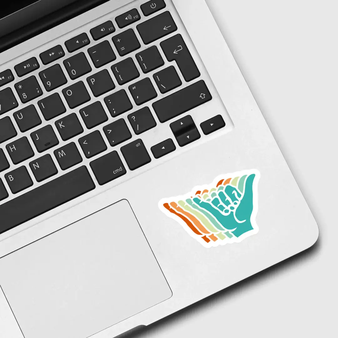 Multicolored Shaka Sign Sticker