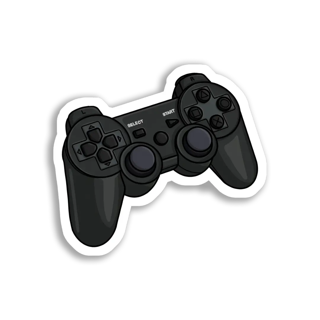 Start, Select, Black Game Controller Sticker