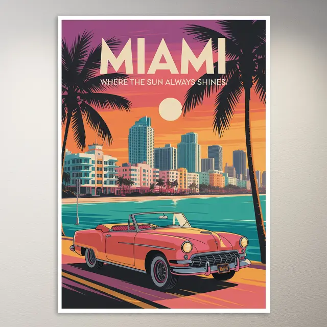 Miami Reiseposter
