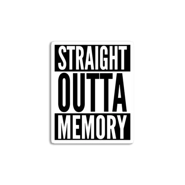 Straight Outta Memory IT-Humor-Design für dunkle Hintergründe Sticker
