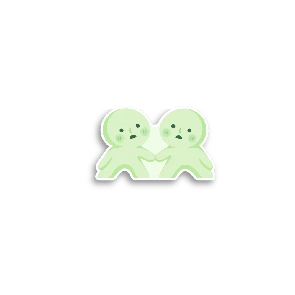Holding Hands Pair Sticker