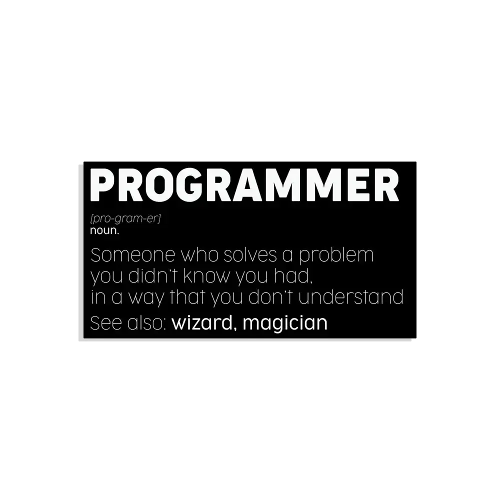 Lustiger Programmierer-Bedeutung Sticker