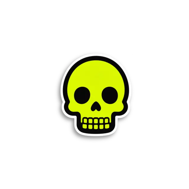 Neon Skull Sticker