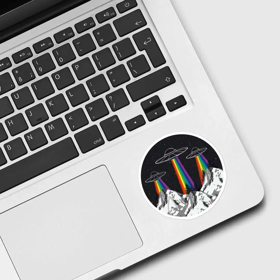 Psychedelisches UFO Sticker