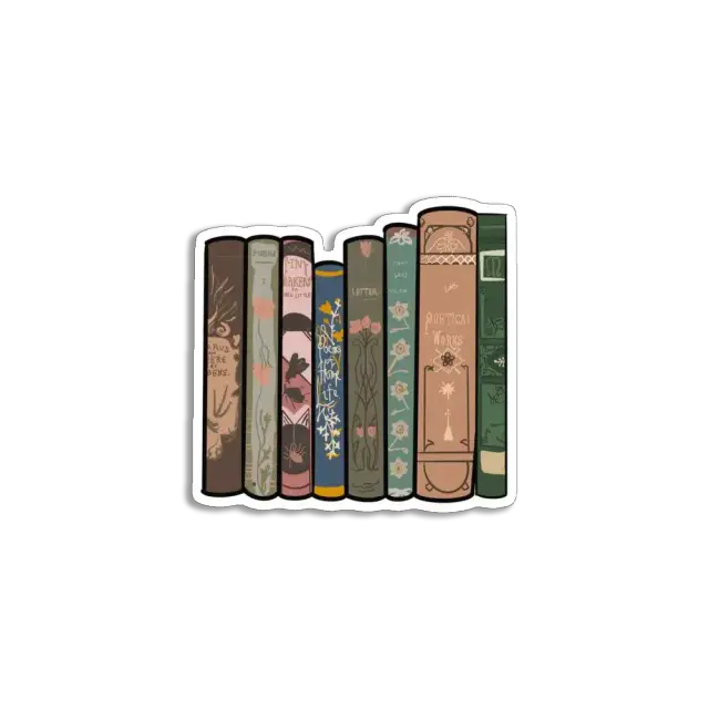 Retro-Bücher Sticker