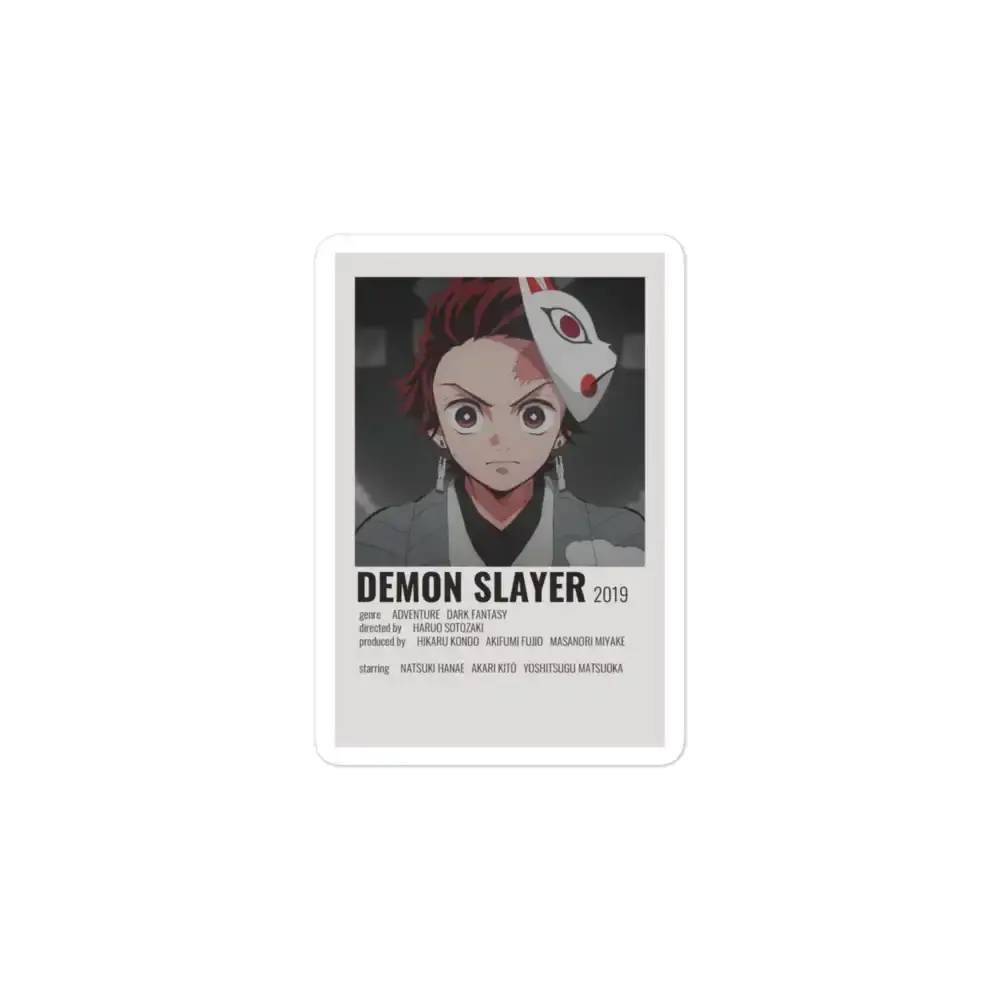 Pegatina Polaroid de Demon Slayer