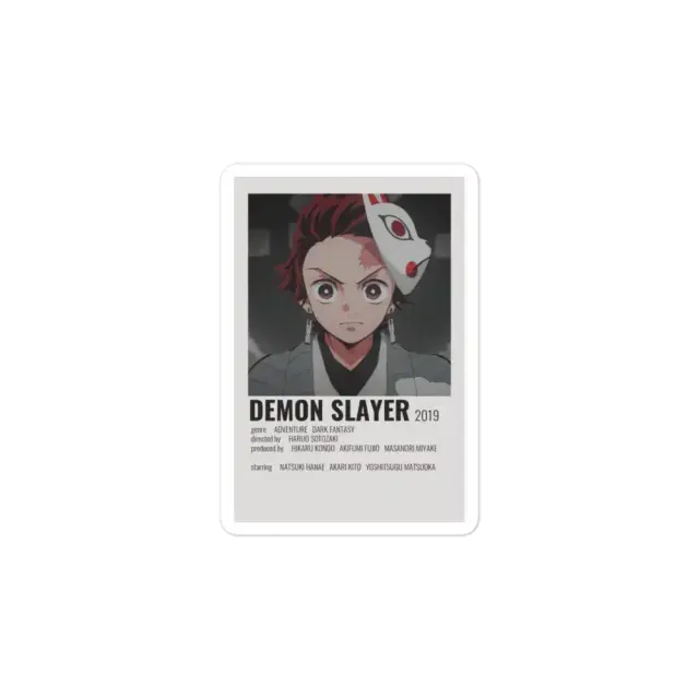 Pegatina Polaroid de Demon Slayer