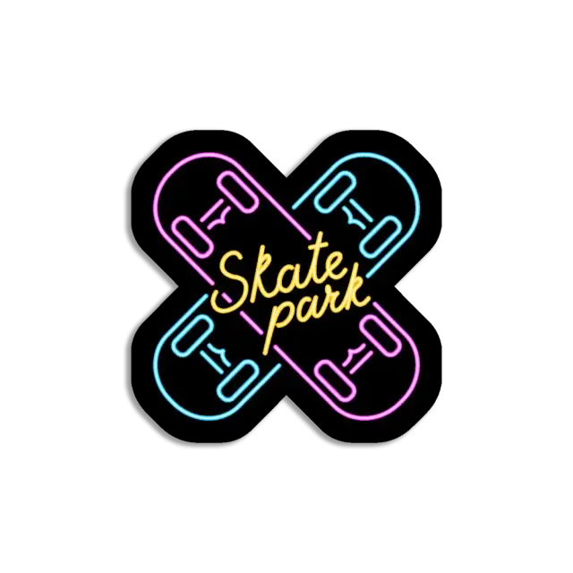 Neon Skate Park Sticker