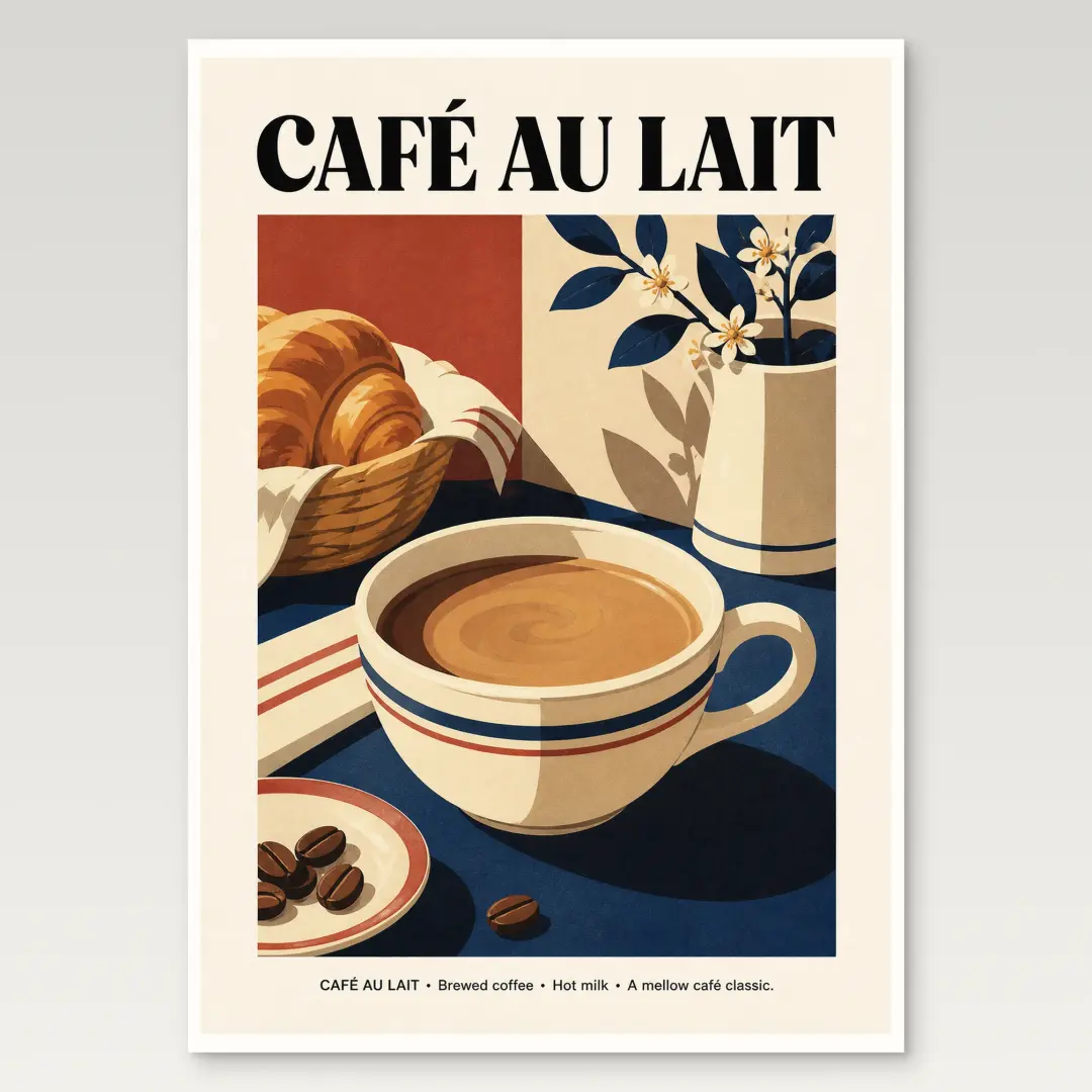 Cafe Au Lait Poster