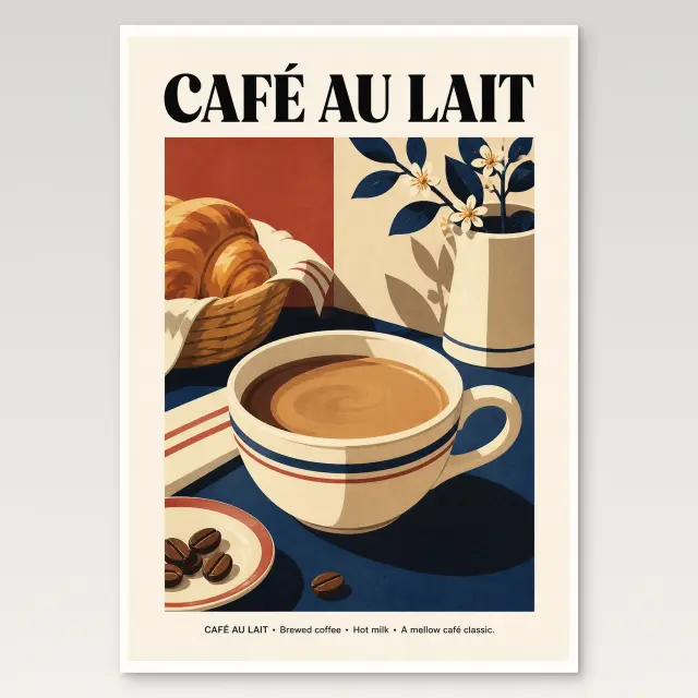 Cafe Au Lait Poster