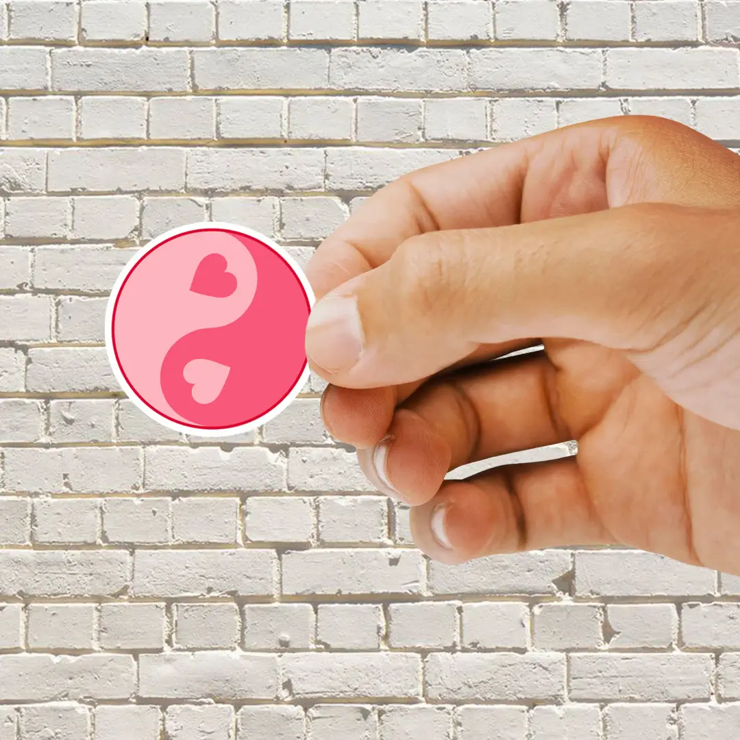 Yin-Yang-Herz Sticker