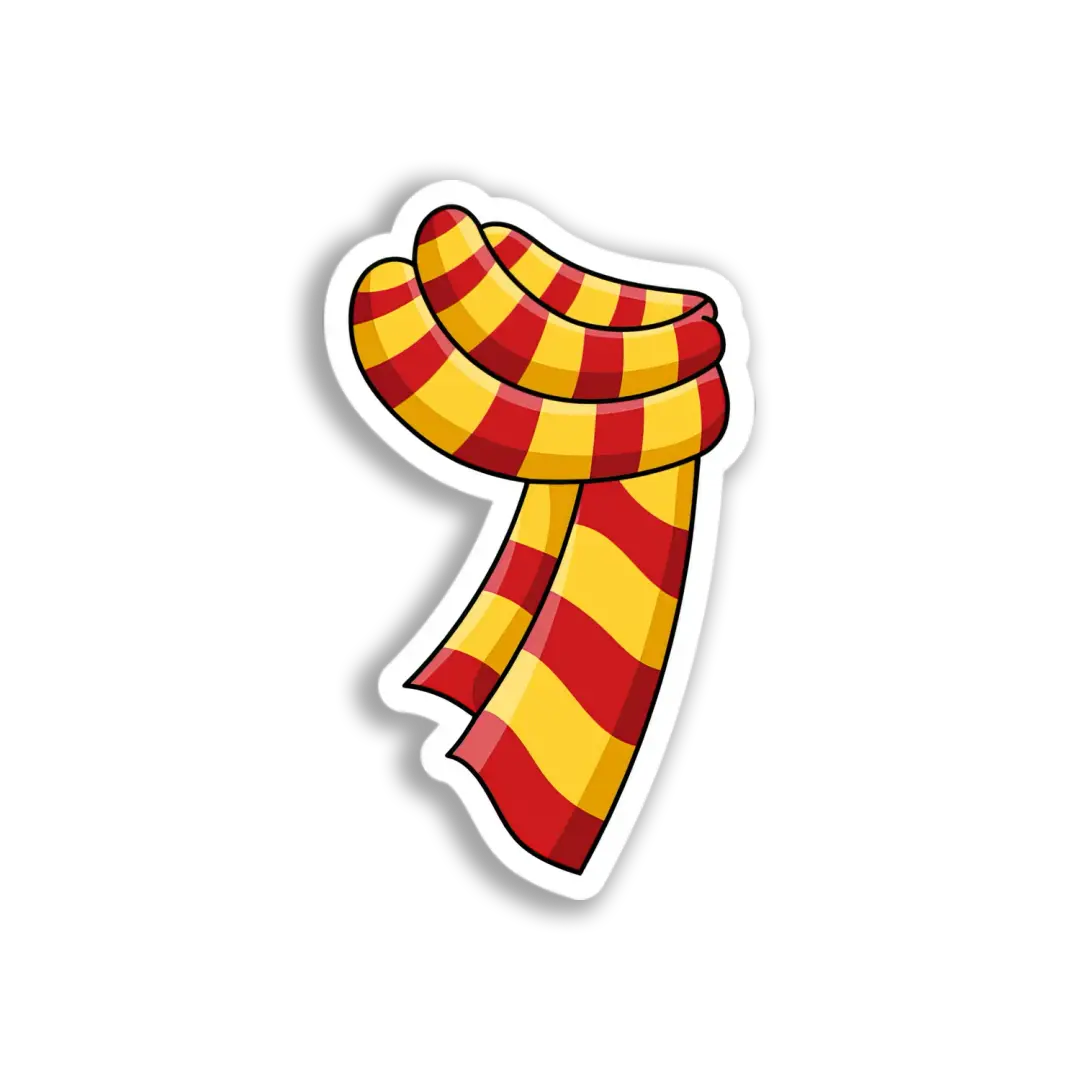 Gestreifter Winterschal Sticker