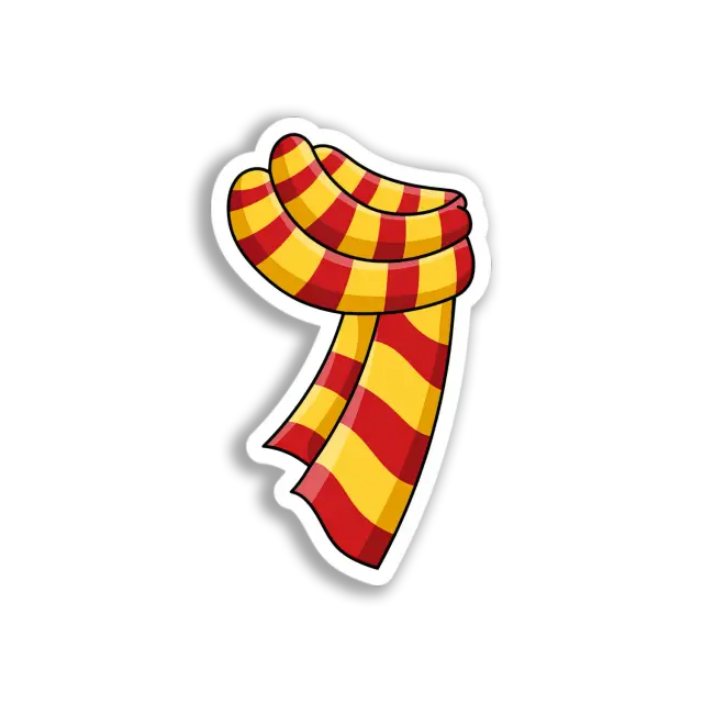 Gestreifter Winterschal Sticker