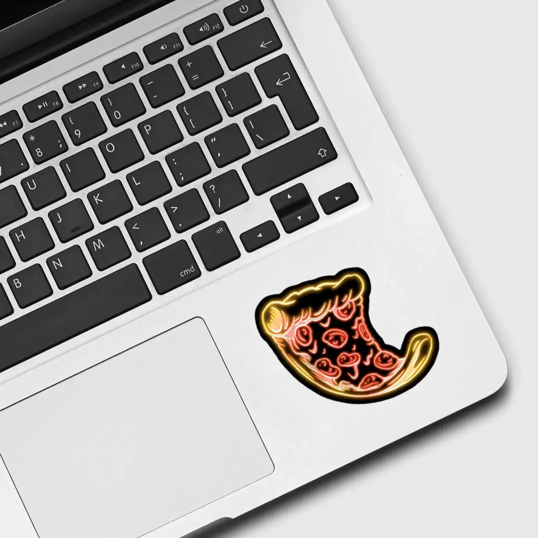 Neon Pizza Sticker