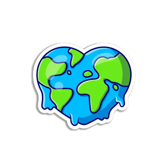 Herz-Erde Sticker