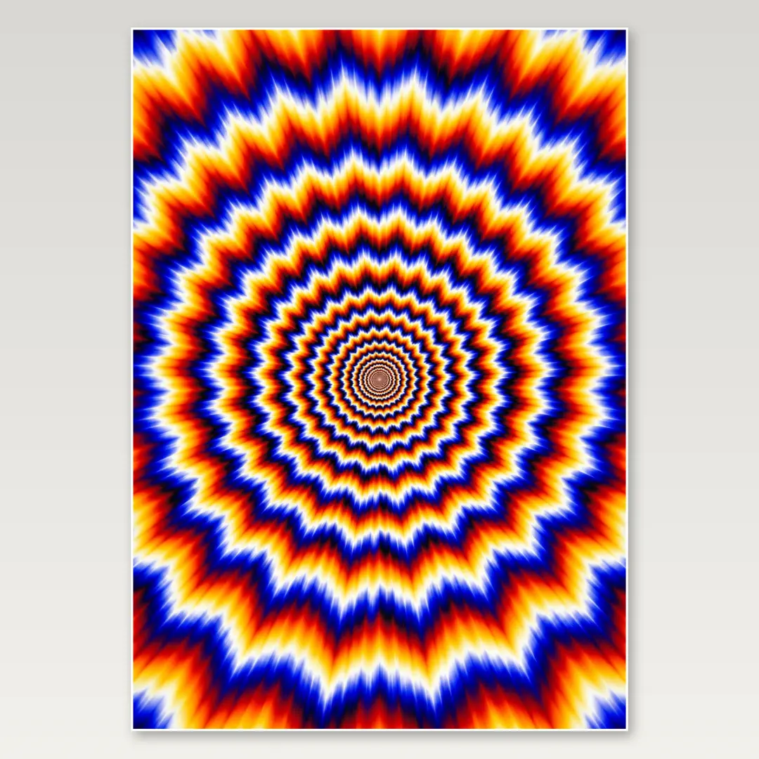 Elektrisch oranger Heiligenschein A4-Poster