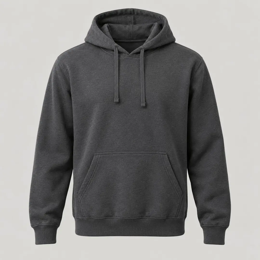 Harbour Fleece Hoodie in Charcoal