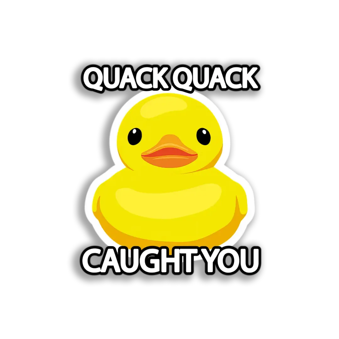 Yellow Rubber Duckling Sticker
