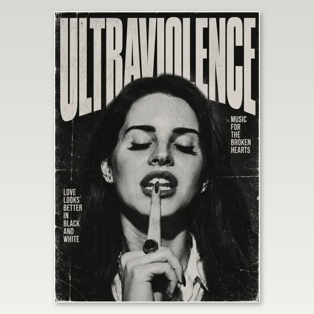 Lana Del Rey Silent Portrait A4 Poster