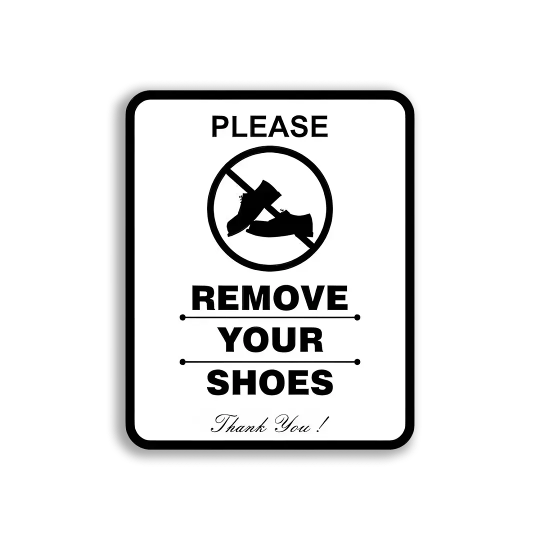 Please Remove Your Shoes Sign Sticker