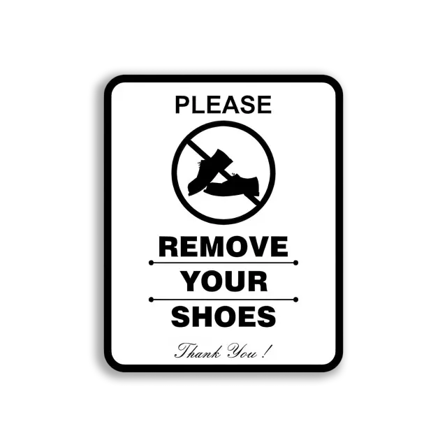 Bitte Schuhe ausziehen Schild-Sticker