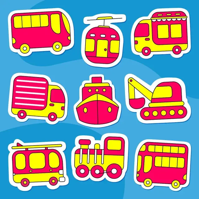 Verkehrsmittel-Sticker