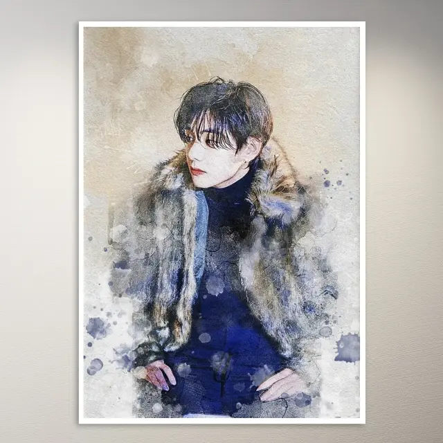 BTS Taehyung Aquarell-Poster | K-Pop-Poster | BTS-Poster