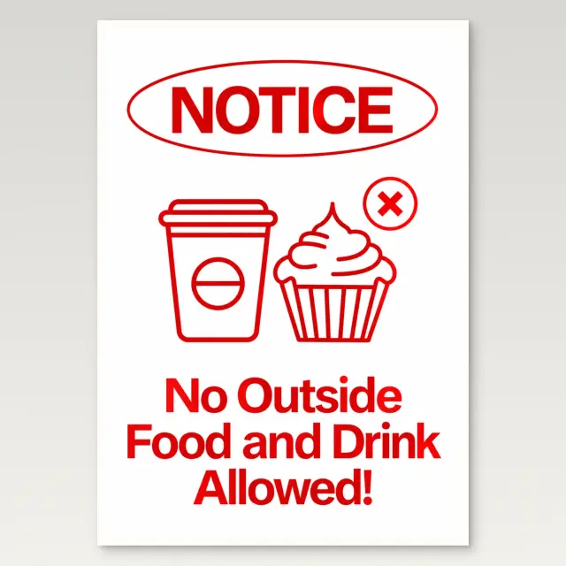 No Outside Food and Drink Poster