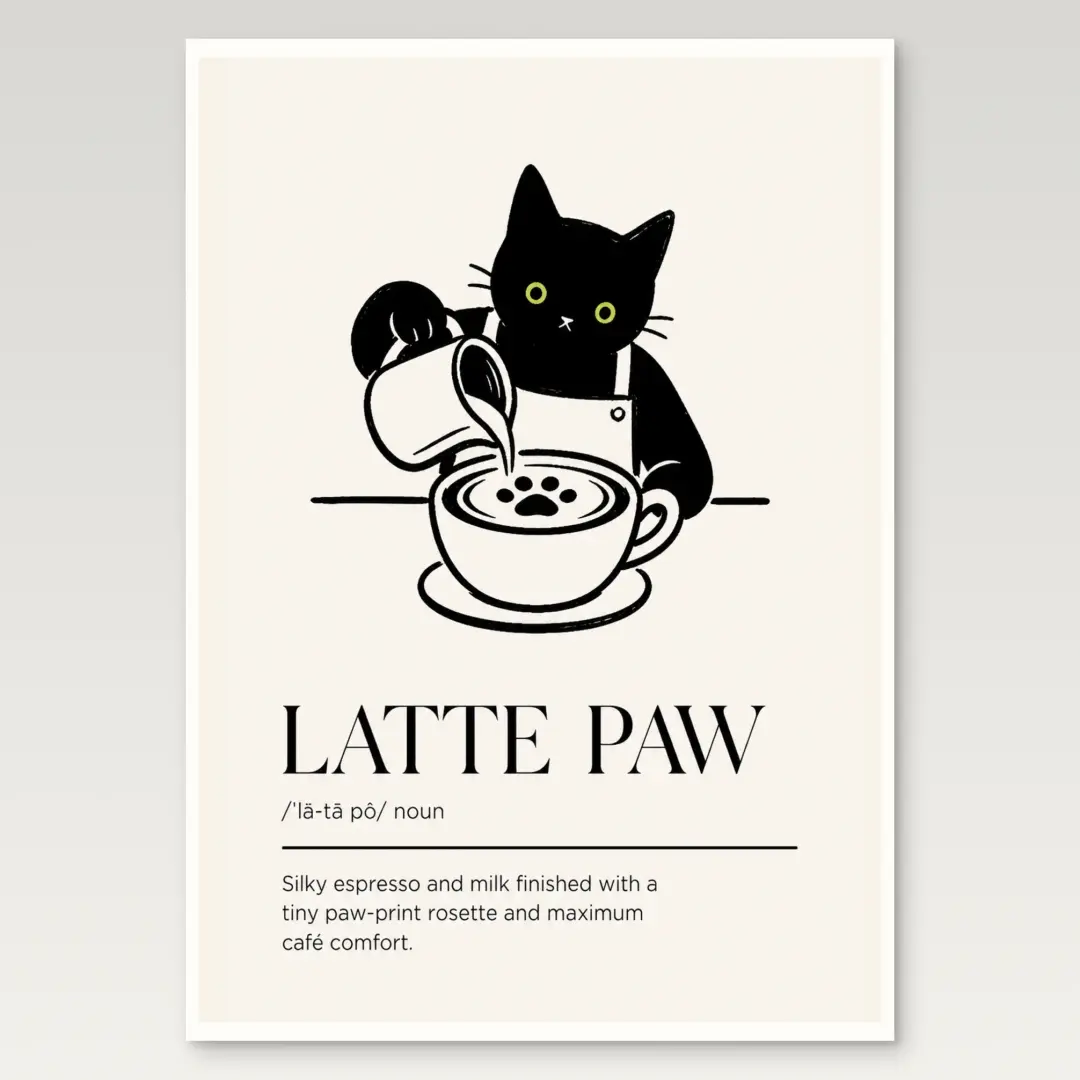 Póster de Latte Paw