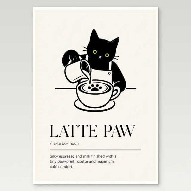 Latte-Pfote Poster