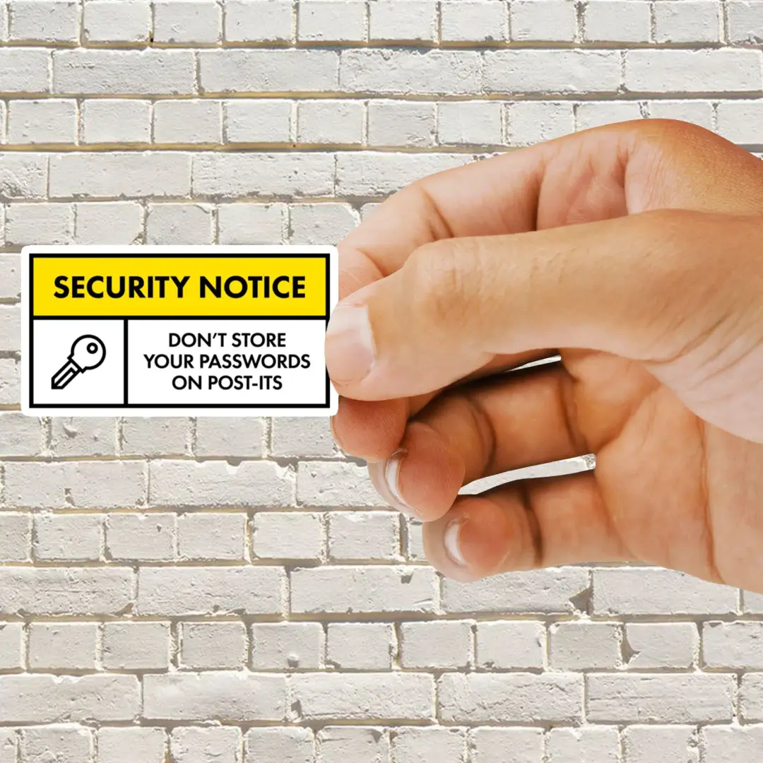 Don't Store Passwords Sticker
