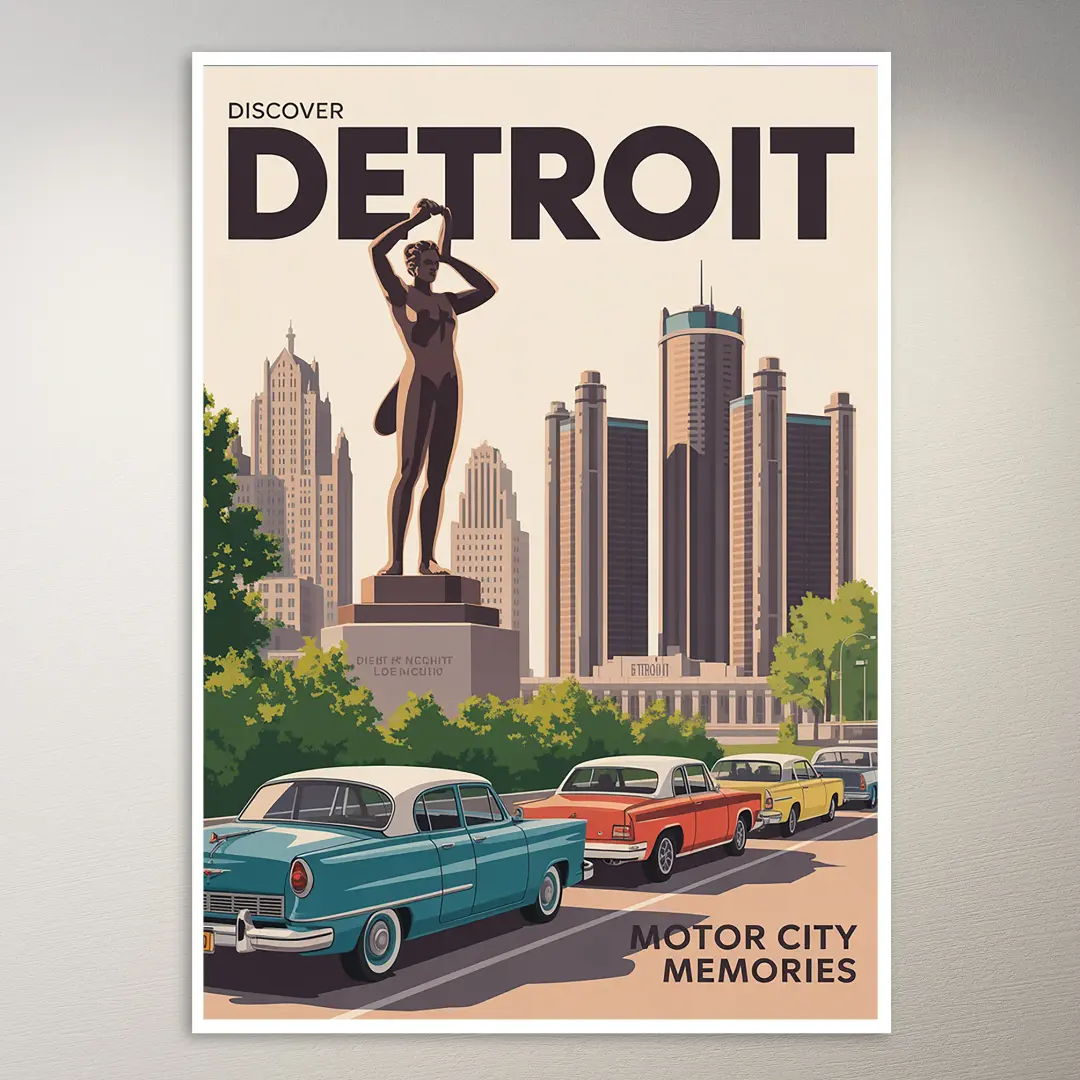 Detroit Reiseposter