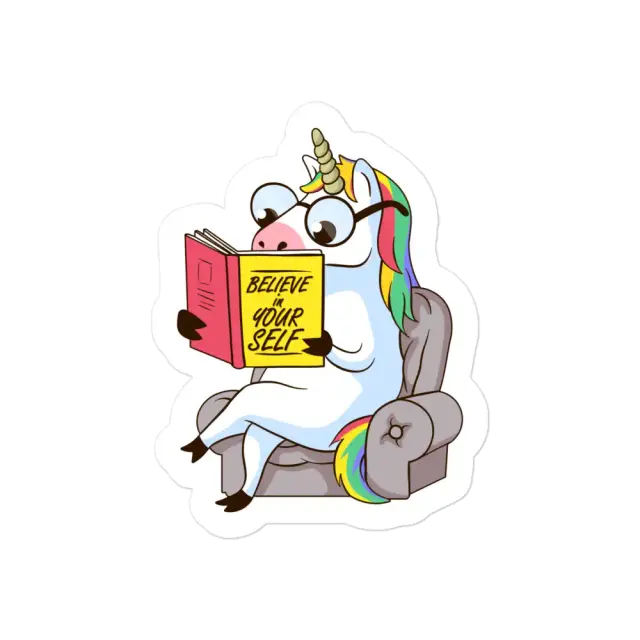 Einhorn Glaub an dich Buch Sticker