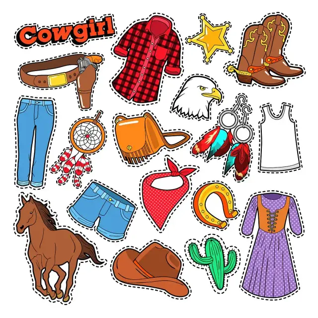 Cowgirl-Sticker