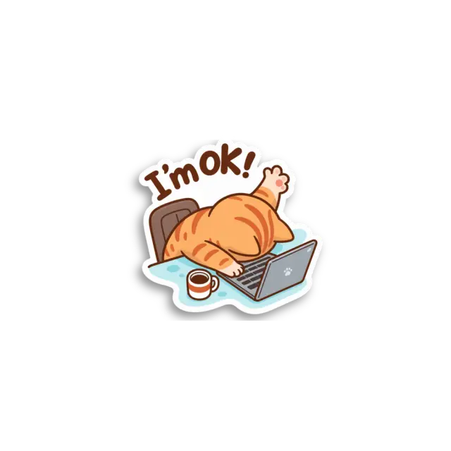 Mir geht's gut Schlafende-Katze-Sticker