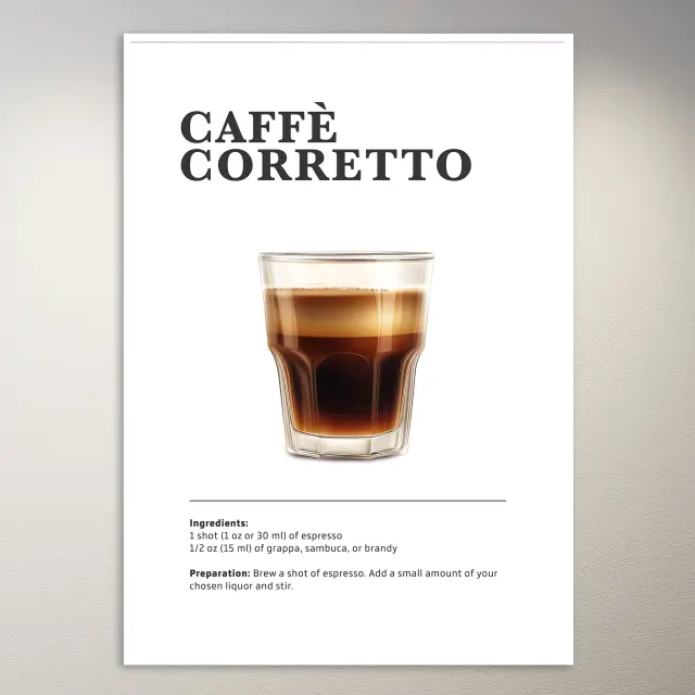 Caffe Corretto Drink Poster