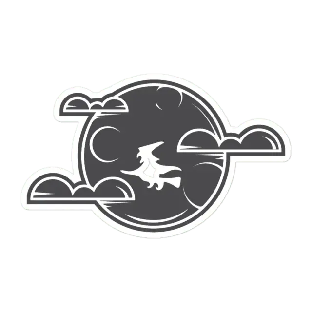 Hexe vor dem Vollmond Sticker