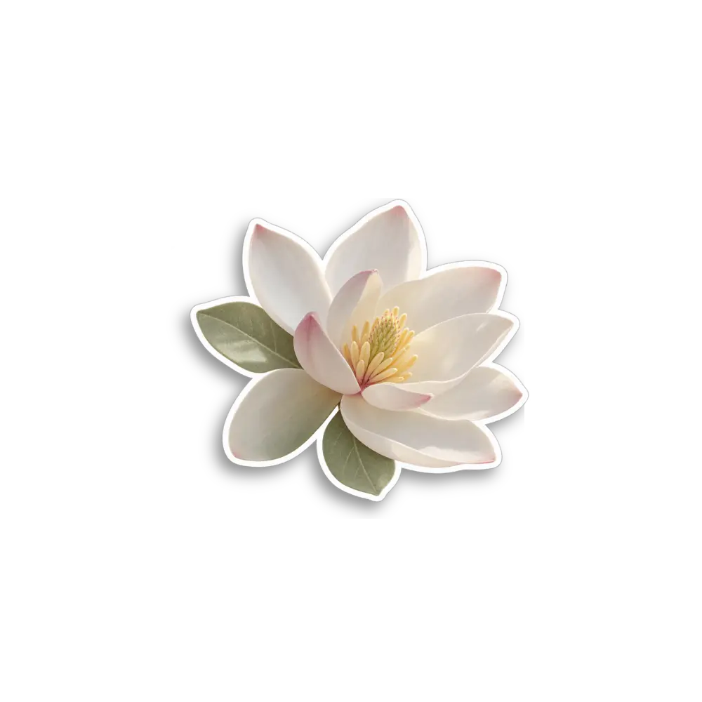 Weiße Magnolie Sticker