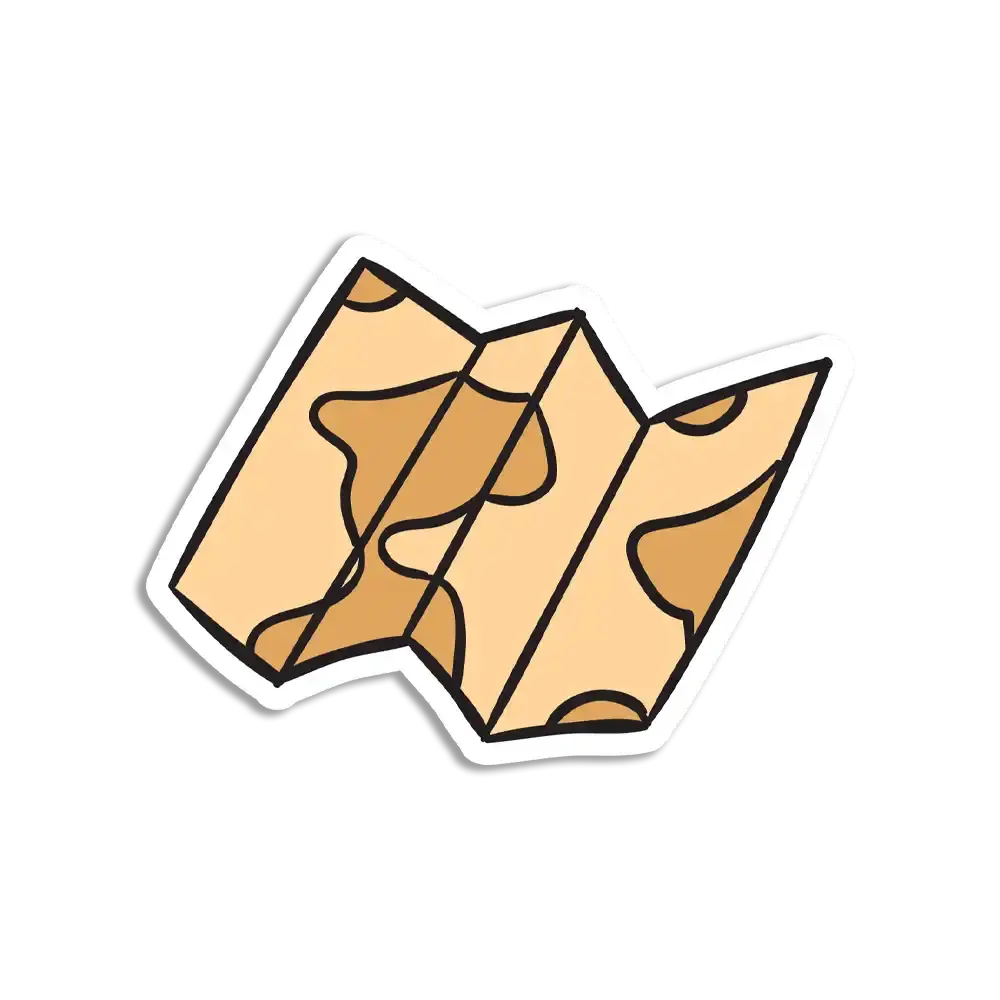 Folded Map Sticker