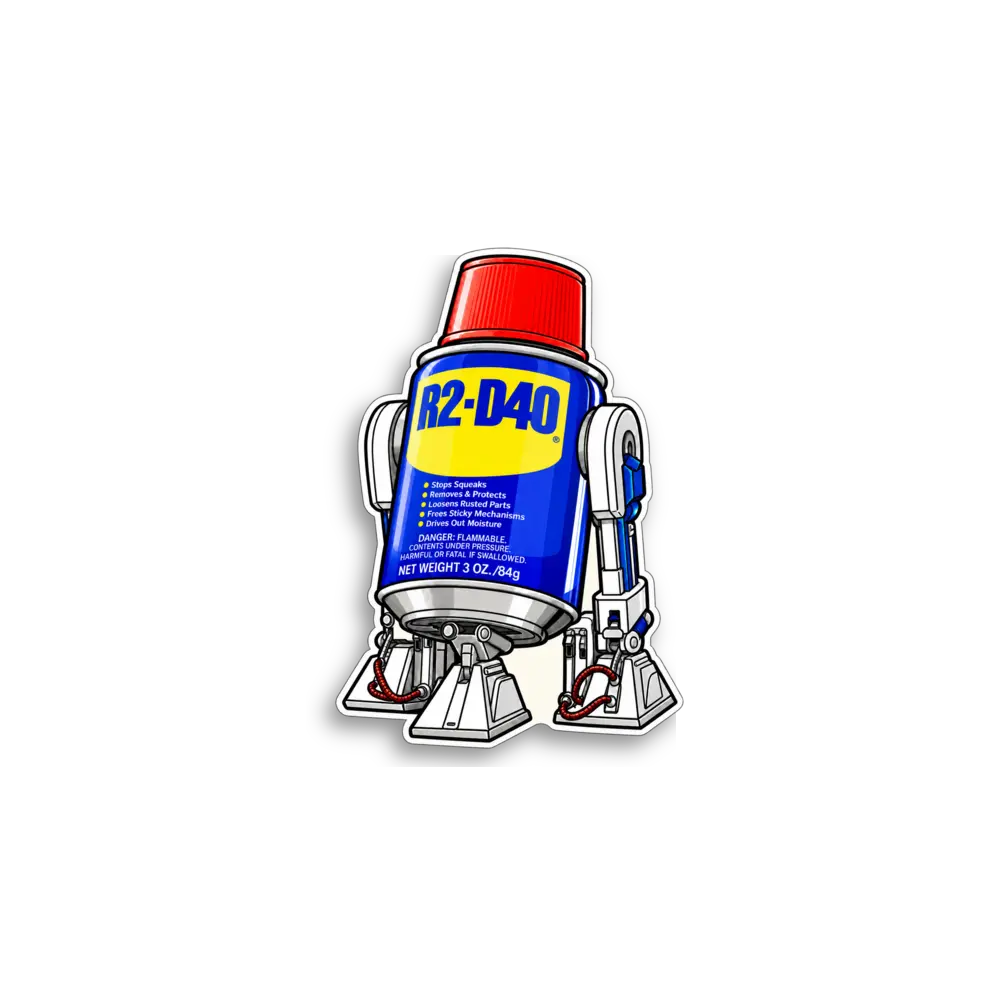 Roboter-Sprühdose Sticker