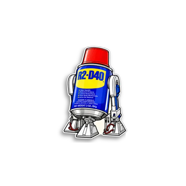 Robot Spray Can Sticker