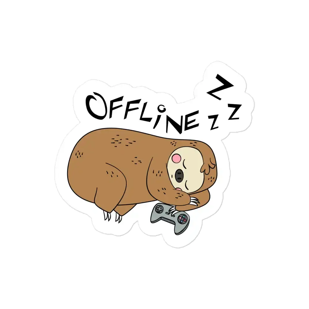 Offline schlafendes Faultier Sticker
