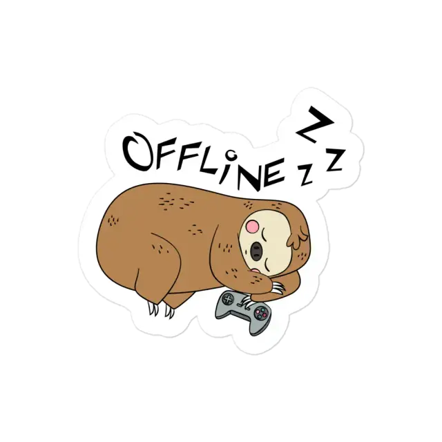 Offline Sleeping Sloth Sticker
