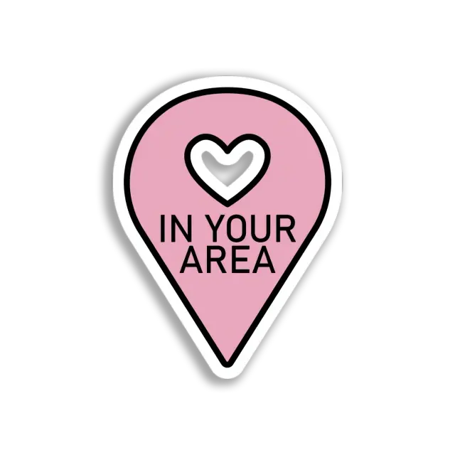 Local Heart Location Sticker