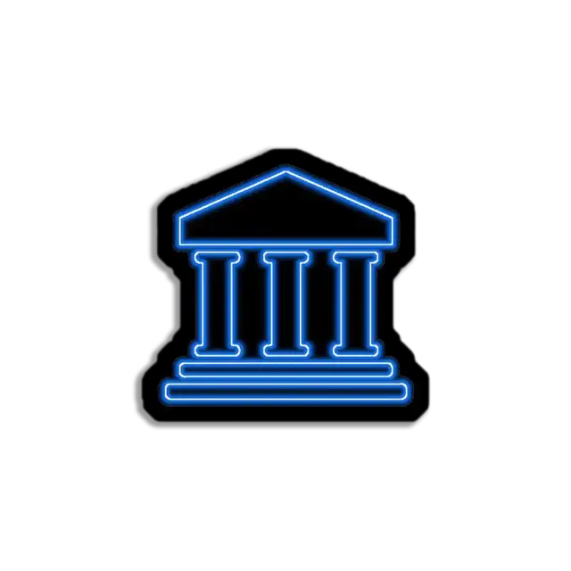 Neon Bank Symbol Sticker