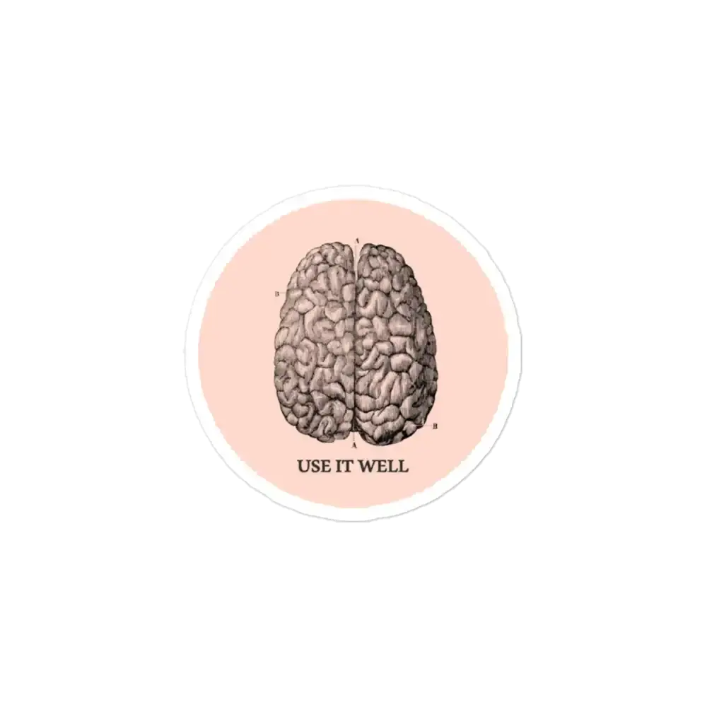 Use it well - Brain Sticker