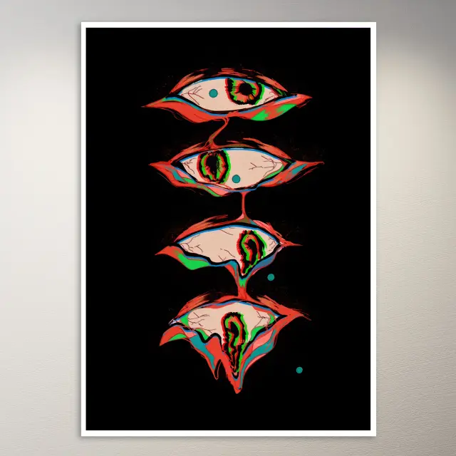 Vier Augen sehen alles Poster