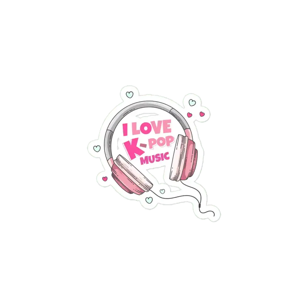 I Love K-pop Music Sticker