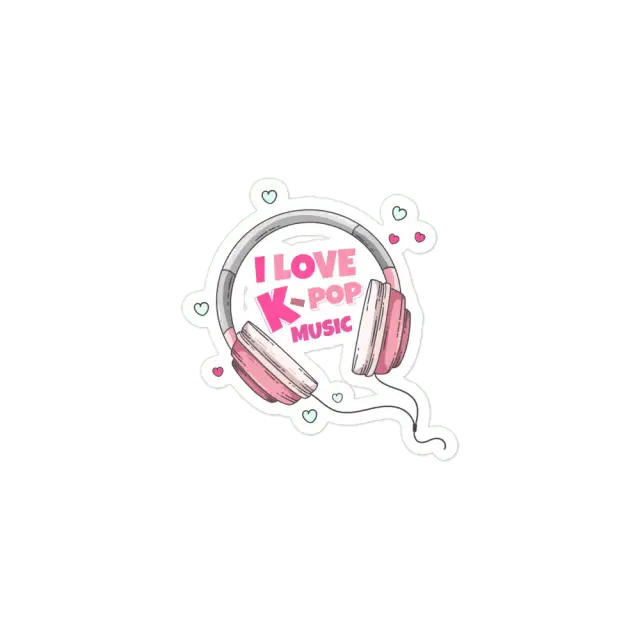 I Love K-pop Music Sticker