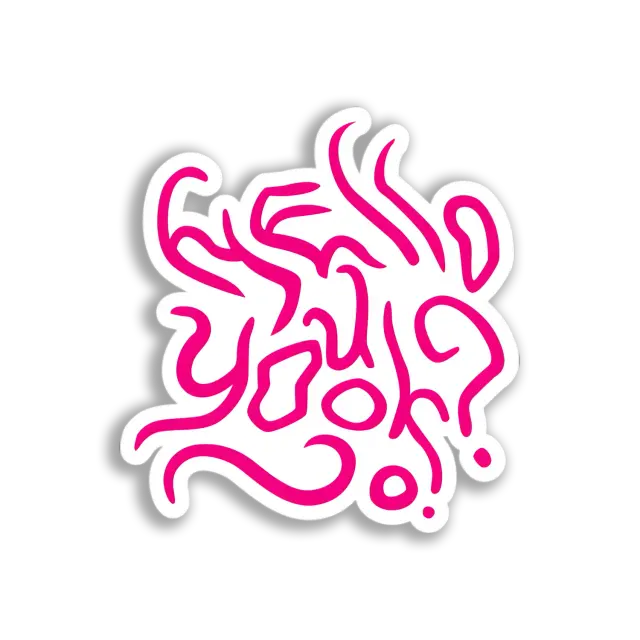 Pink Word Art Sticker